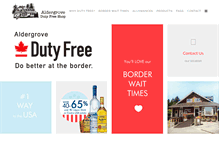 Tablet Screenshot of dutyfreebc.ca